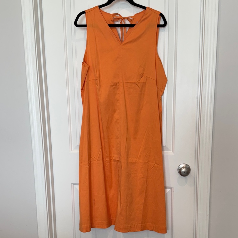 Chico's Bold Orange Midi Dress